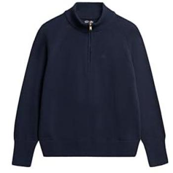 Superdry Navy Half‑Zip Classic Pullover