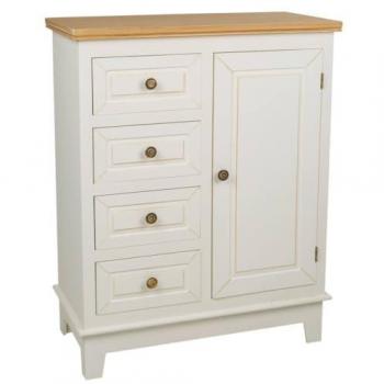 Aparador de Madera Blanco Wanderlust Deco 66x32x84