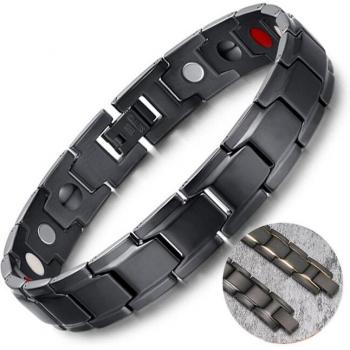 Titanium Steel Men's Magnetic Bracelet - Anti-Snoring Sleep Watch