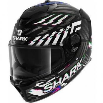 Shark Spartan GT E-Brake Integral Motorcycle Helmet - Black/Blue/Anthracite, Size L