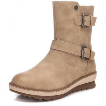 Botines Mujer Refresh con Hebillas Caña Media