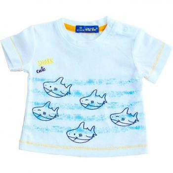 Baby Shark Cartoon Baby Tee for Boys 1-6 Months