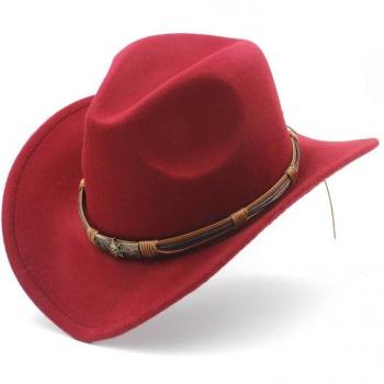 Chapeau de Cowboy avec ceinture - Taille 56-58CM