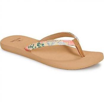 Rip Curl Women's Freedom Bloom Open Toe Flip Flops - Orange - Size: 5.5