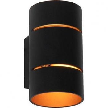 Lampada da parete smart nera con interno dorato WiFi G9 - Ria
