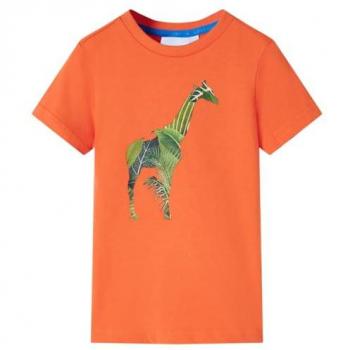 Camiseta infantil naranja 128