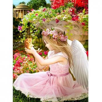 Pictura Diamante 5D Full Drill Angel Mozaic Accessori Decorazione Casa 20x30cm