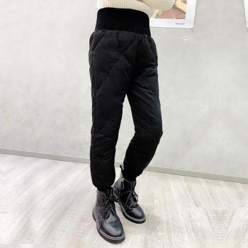 Leggings de algodón con forro de plumón para bebés