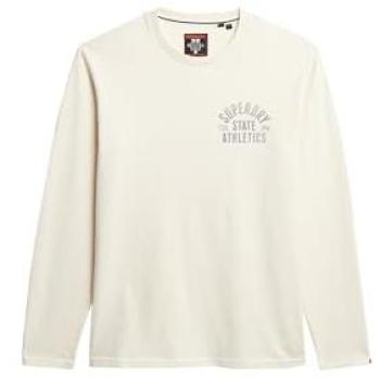 Superdry Herrenlangarm T-Shirt “Athletic Essential” – Weiß