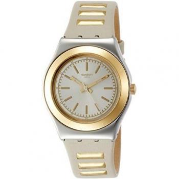Quarzdigital-Uhr Damen – Swatch YLS195 Lederarmband