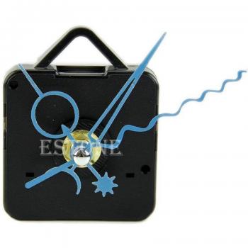 Black Wall Clock Movement Mechanism with Blue Hands