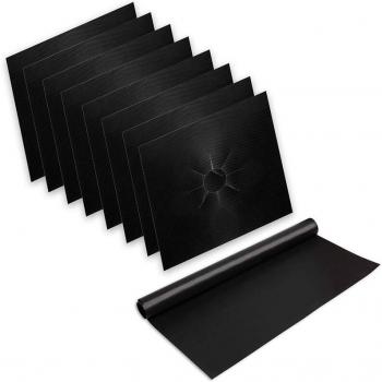 Round Non-Stick Stove Burner Covers with Oven Liner - Easy Clean, Heat Resistant to 500°F, Reusable, Large Size 16.25X23