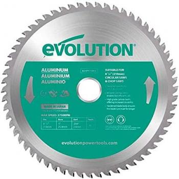 Evolution Power Tools A210TCT-60CS Aluminium Cutting Circular Saw Blade 210 x