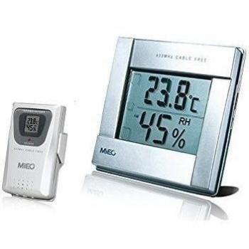 MIEO HR641 Wireless Thermometer and Hygrometer with 1 Remote Sensor for Home-Greenhouse-Warehouse and Workshop