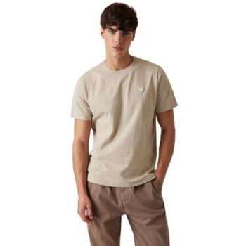 Guess Men’s Crew‑Neck Patch Tee – Stone Logo (S)