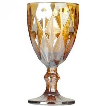 Vintage Colorful Red Wine Glass