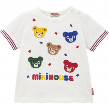 Camiseta blanca MIKI HOUSE manga corta para bebés
