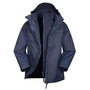 Wasserfeste Bracken 3‑in‑1 Jacke für Kinder – Marineblau