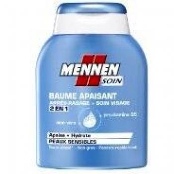 MENNEN - Baume Apaisant 2 en 1 Homme après-Rasage + Soin Visage pour Peaux Sensibles - 100 ml