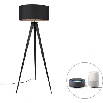 Ilse Smart Wifi Floor Lamp Black by Qazqa