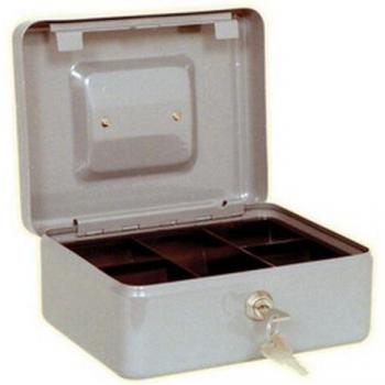Cassetta portavalori Secur - 20x16x9 cm - grigio chiaro - Metalplus