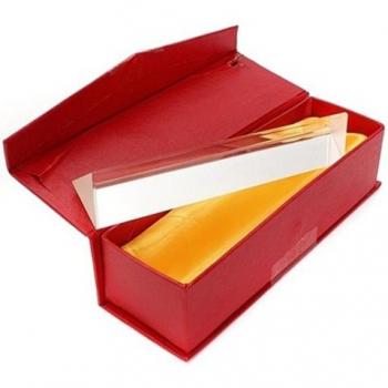 Prisma de Vidrio Triangular 15cm x 3cm Espectro de Luz con Caja