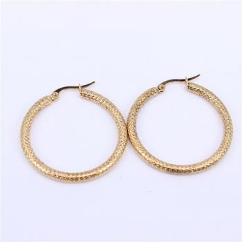 MGUB Gold Color Stainless Steel Girls Hoop Earrings - Diameter 17-35mm
