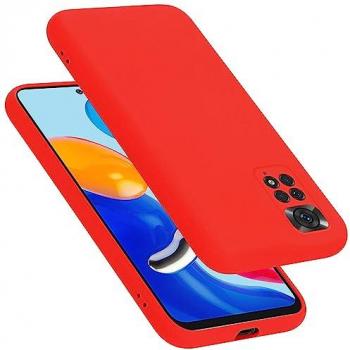 Cadorabo Handyhülle RedMi NOTE, TPU‑Liquid Silikon, Rot