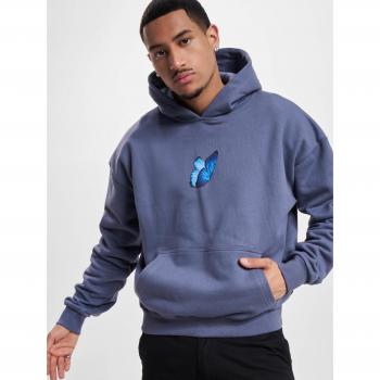 Felpa Con Cappuccio Oversize Vintage Blu 3XL Le Papillon Mister Tee