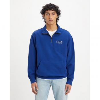 LEVI'S Felpa Con Mezza Zip Relaxed Graphic Pocket Sodalite Blue S