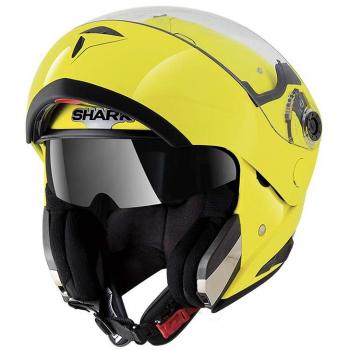 Shark OPENLINE PINLOCK Hi-Vis - Klapphelm, Farbe neon-gelb, Größe M (57/58)