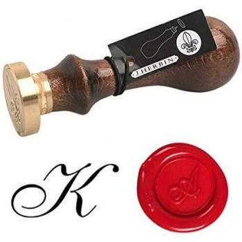 X Herbin Siegel rund Holzgriff Italic K