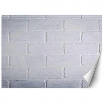Papier peint mural briques blanches béton 100x70