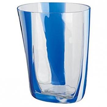 Assortiment Verres Carlo Moretti Bora en Cristal Murano Blanc et Azure