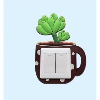 3D Cactus Wall Light Switch Cover for Kids