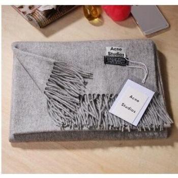 Double-Sided Lattice Pattern Cashmere Wool Scarf for Winter