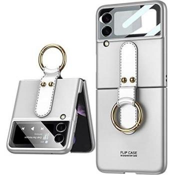 Z Flip 3 5G All‑In‑One Film Cover with Ring Stand