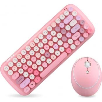 MOFii 2.4G Wireless Gaming Keyboard Mouse Combo Ergonomic Mini 87 Key Set