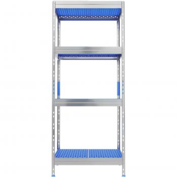 Scaffale Incastro Alluminio e Polipropilene 4 Ripiani 175 kg 75x180x50 cm
