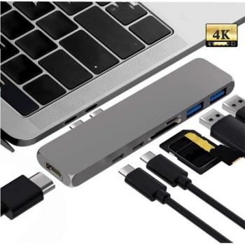 Typ C HDMI Adapter 4K mit Kartenleser und USB-C Hub