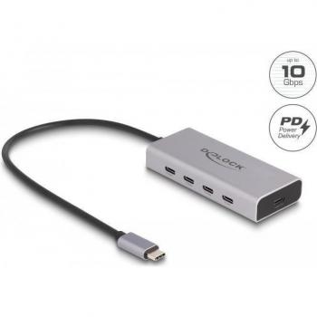 Hub USB Tipo-C 5x USB-C y 1x PD - Delock 64235