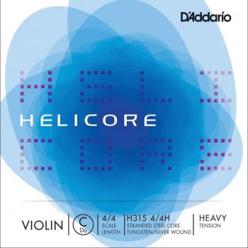 D'Addario Cordes de Violon H315 Do Grave Manche 4/4 Heavy Helicore