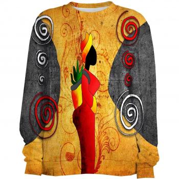 Sudadera Blusa 3D Mujer Patrón Rojo