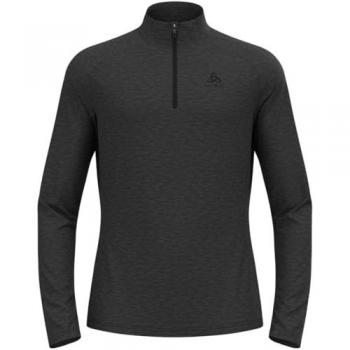 ODLO Essentials Ceramiwarm Zipshirt für Herren, Schwarz, Größe S
