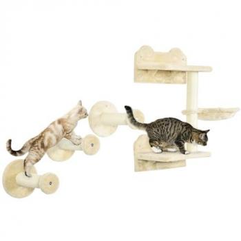 Estanterías para Gatos PawHut con 3 Postes de Sisal