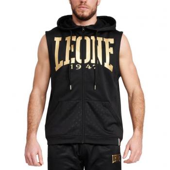 Felpa Con Cappuccio Leone 1947 DNA Full Zip Nero Oro L