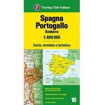 Spagna, Portogallo, Andorra 1:800.000. Carta stradale e turistica