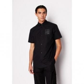 Armani Exchange Hemd 3DZC27 ZNXLZ 1200 Schwarz Slim Fit XXL male