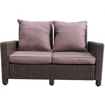 Grasekamp Qualität seit 1972 Rattan-Loungesofa 140 cm Braun