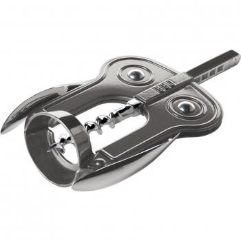 Tire-bouchon double levier Hibou Lux en acier inoxydable gris BOJ